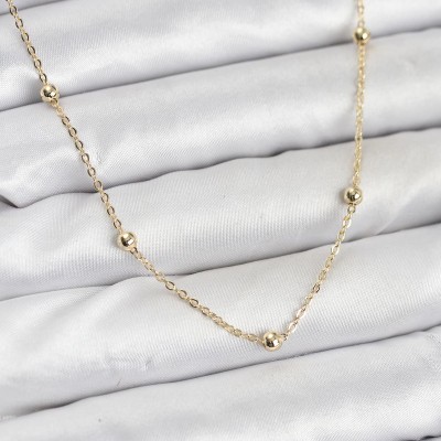 CM Gold Renk Top Zincirli Kadın Kolye