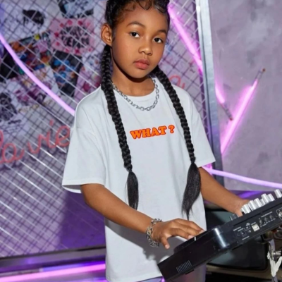 Çocuk   Baskılı T-Shirt - Beyaz