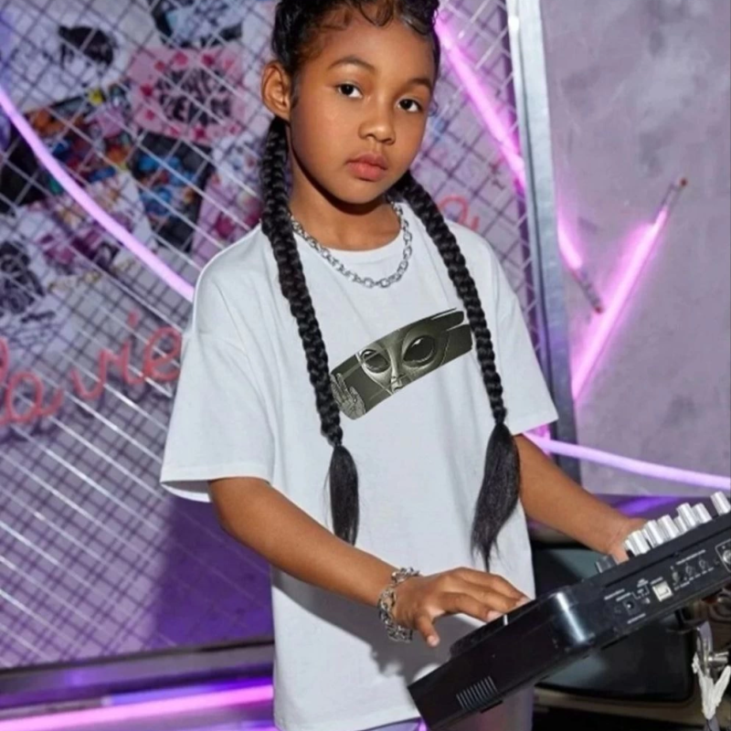 Çocuk   Baskılı T-Shirt - Beyaz