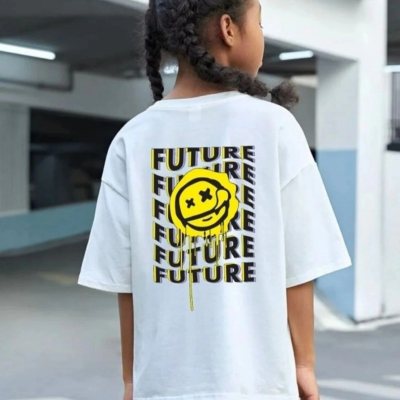 Çocuk   Baskılı T-Shirt - Beyaz