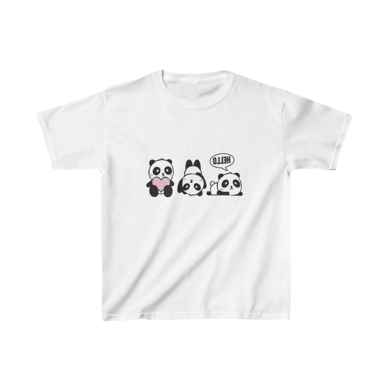 Çocuk Baskılı T-Shirt - Beyaz