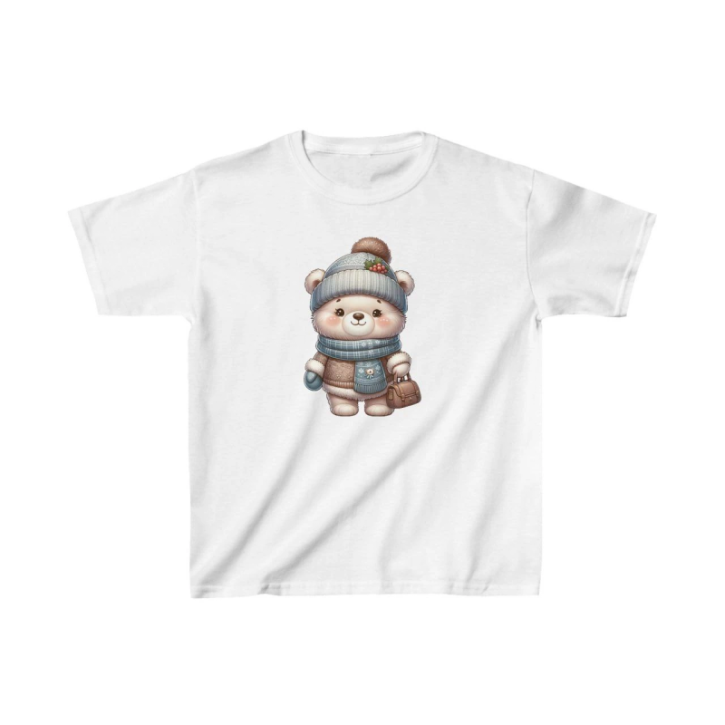 Çocuk Baskılı T-Shirt - Beyaz