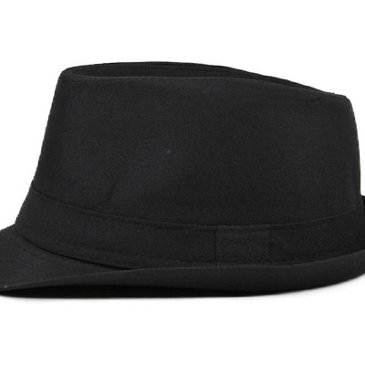 Çocuk Boy Siyah Kumaş Fötr Şapka Gösteri Şapkası Michael Jackson Şapkası 54 No