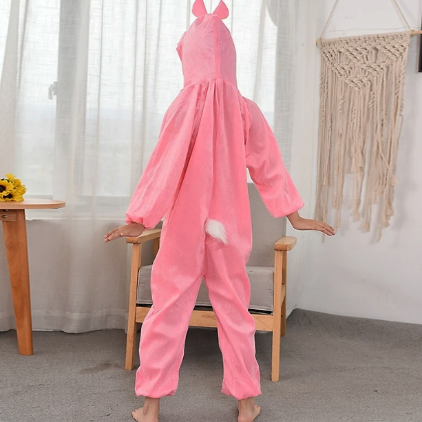 Çocuk Tavşan Kostümü Pembe Renk 4-5 Yaş