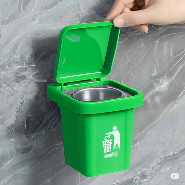 Çöp Kutusu Tasarımlı Duvar Küllüğü 