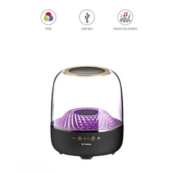 D33 Siyah Taşınabilir Kablosuz Bluetooth Hoparlör 