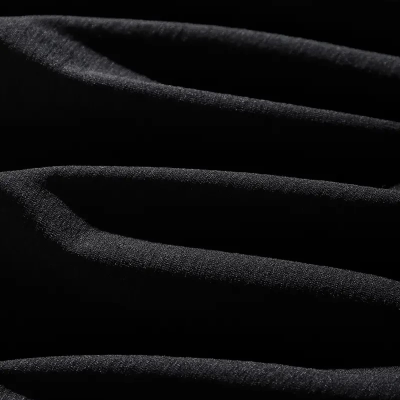 Dağ Grafikli Tişört, Yaz için Büyük Beden Rahat T-shirt - Siyah -