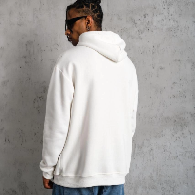 DANKES Baskılı Kapüşonlu Sweat - Beyaz -