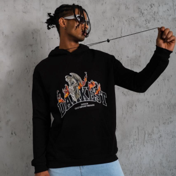 DANKES Baskılı Kapüşonlu Sweat - Siyah -