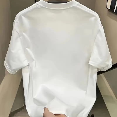 Day One Baskılı Oversize Bisiklet Yaka T-shirt - Beyaz -