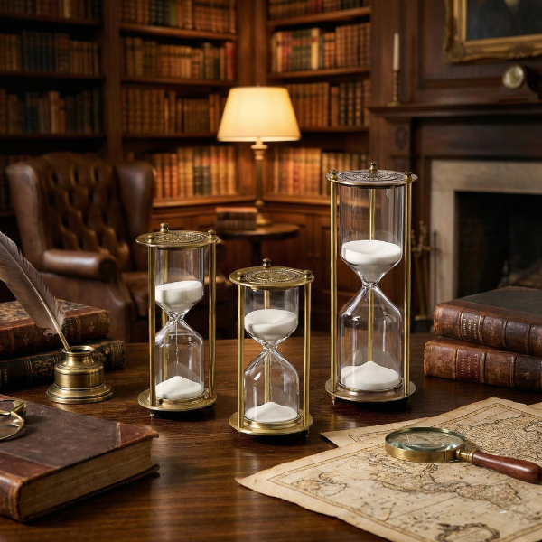 Dekoratif Cam Kum Saati 7x14 cm 