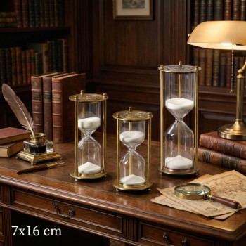 Dekoratif Cam Kum Saati 7x16 cm 