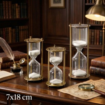 Dekoratif Cam Kum Saati 7x18 cm 