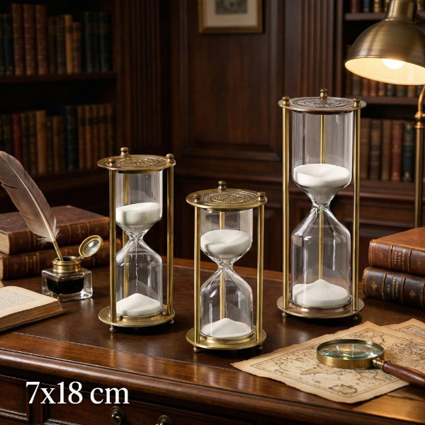 Dekoratif Cam Kum Saati 7x18 cm 