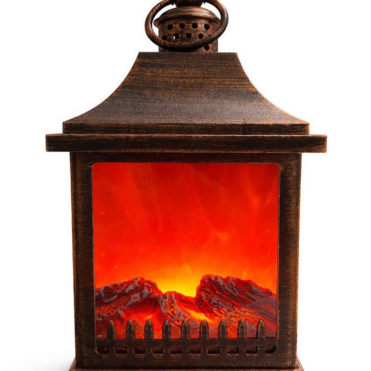 Dekoratif Ledli Şömine Lamba Model 2