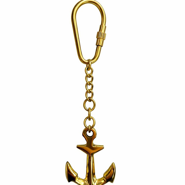 Denizci Temalı Pirinç Çapa Anahtarlık