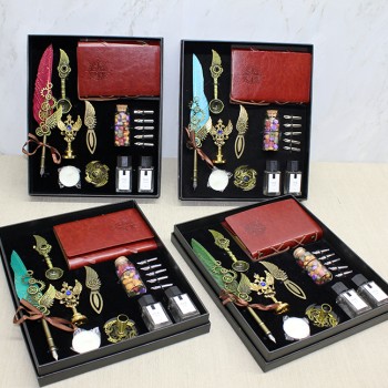 Deri Defterli Divit Hokka Ve Mühür Seti Model 1