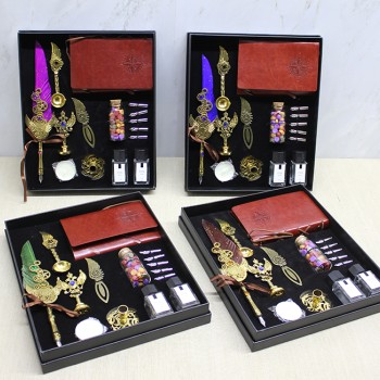 Deri Defterli Divit Hokka Ve Mühür Seti Model 2