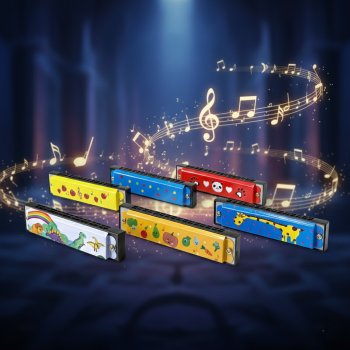 Desenli Metal Mızıka 