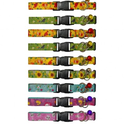 Desenli Zilli Kedi Tasması 