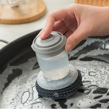 Deterjan Hazneli Telli Bulaşık Fırçası 