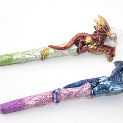 Dragonlu Polyester Işıklı Tükenmez Kalem 