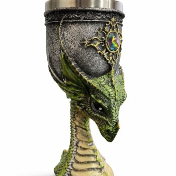 Ejderha Tasarımı 3D Kabartmalı Çelik Kadeh Bardak