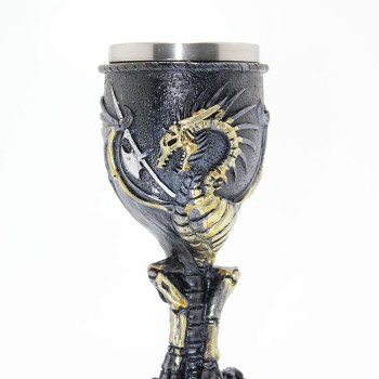 Ejderha Tasarımlı Paslanmaz Çelik Kadeh Bardak Model 2 