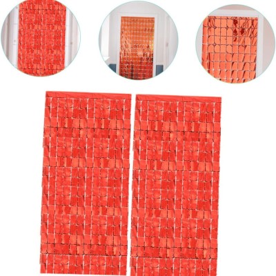 Ekstra Metalize Kırmızı Disko Kapı Perdesi