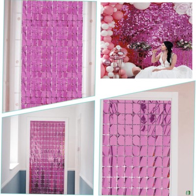 Ekstra Metalize Rose Gold Disko Kapı Perdesi