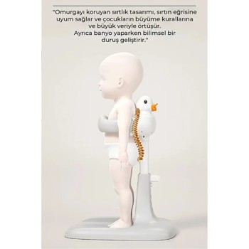 Ergonomik Ördekli Bebek Banyo Yıkama Yardımcısı