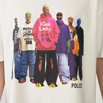 Erkek Baskılı T-Shirt Kısa Kol Bisiklet Yaka Rahat Kalıp Tişört - Beyaz