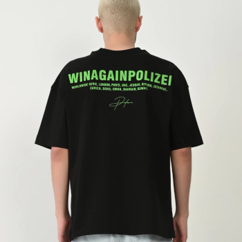 Erkek Baskılı T-Shirt Kısa Kol Bisiklet Yaka Rahat Kalıp Tişört  - Siyah