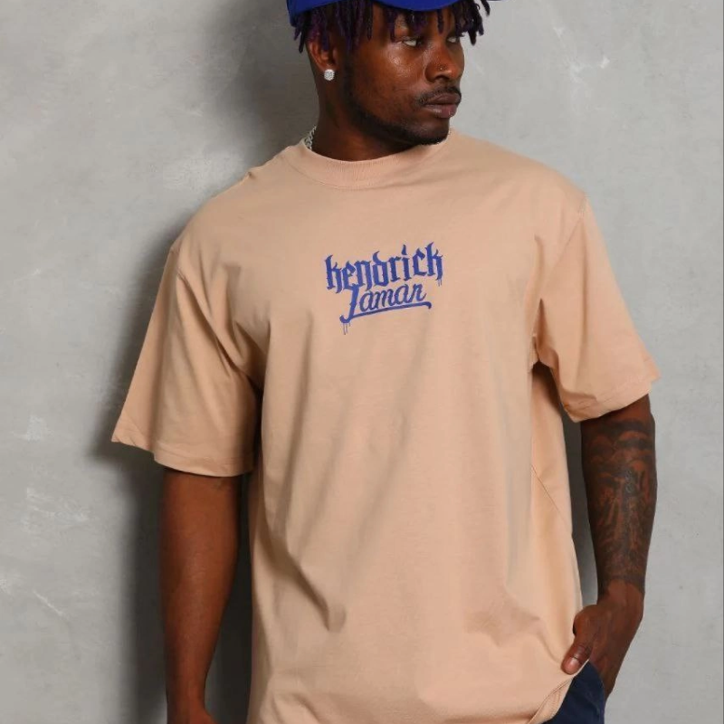 Erkek Baskılı T-Shirt Kısa Kol Bisiklet Yaka Regular Fit Tişört - Bej