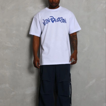 Erkek Baskılı T-Shirt Kısa Kol Bisiklet Yaka Regular Fit Tişört - Beyaz