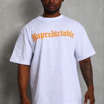 Erkek Baskılı T-Shirt Kısa Kol Bisiklet Yaka Regular Fit Tişört - Beyaz