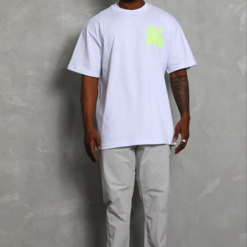 Erkek Baskılı T-Shirt Kısa Kol Bisiklet Yaka Regular Fit Tişört - Beyaz