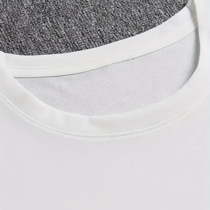 Erkek Baskılı Tişört Kısa Kol Bisiklet Yaka Regular fit Rahat kalıp T-Shirt - Beyaz