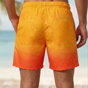 Erkek Deniz Şortu Fermuarlı Cepli File Astarlı Hızlı Kuruyan Premium - Çok Renkli