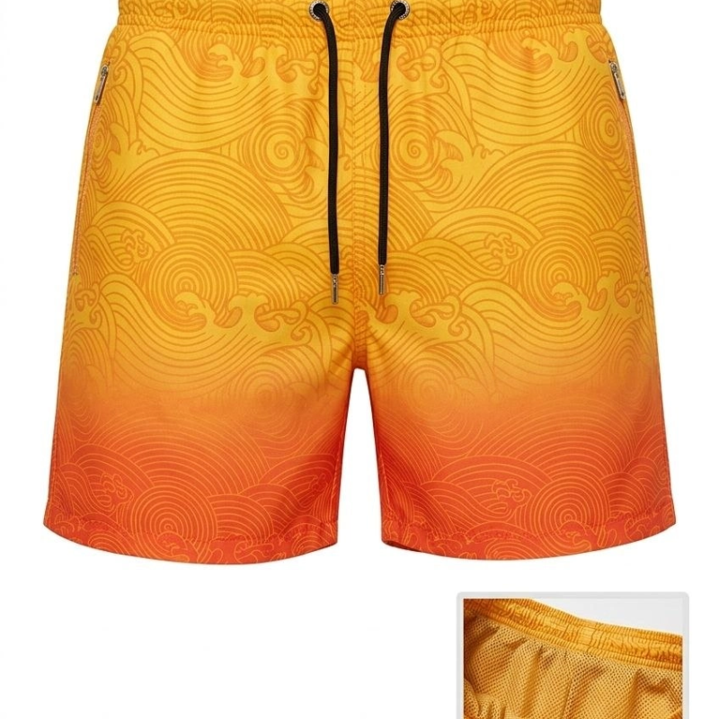 Erkek Deniz Şortu Fermuarlı Cepli File Astarlı Hızlı Kuruyan Premium - Çok Renkli