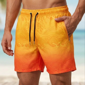 Erkek Deniz Şortu Fermuarlı Cepli File Astarlı Hızlı Kuruyan Premium - Çok Renkli