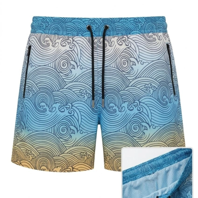 Erkek Deniz Şortu Fermuarlı Cepli File Astarlı Hızlı Kuruyan Premium - Çok Renkli