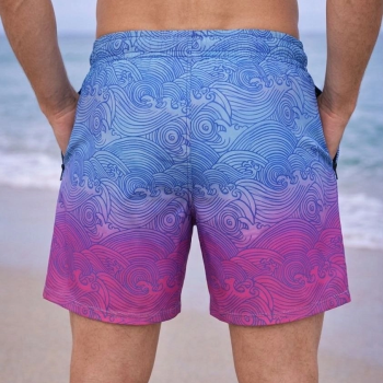 Erkek Deniz Şortu Fermuarlı Cepli File Astarlı Hızlı Kuruyan Premium - Çok Renkli