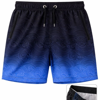 Erkek Deniz Şortu Fermuarlı Cepli File Astarlı Hızlı Kuruyan Premium - Çok Renkli