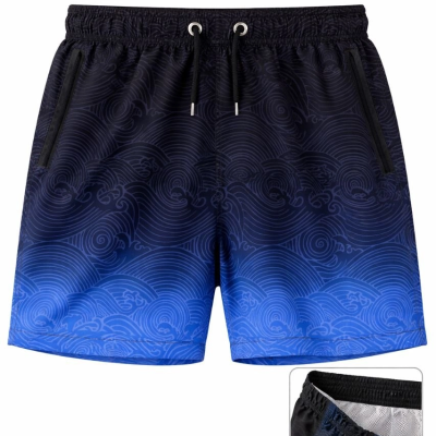 Erkek Deniz Şortu Fermuarlı Cepli File Astarlı Hızlı Kuruyan Premium - Çok Renkli