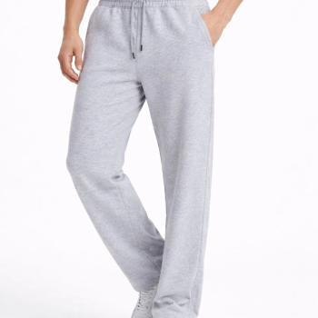 Erkek Düz Paça Beli Lastikli Eşofman Alt Pantolon - Gri