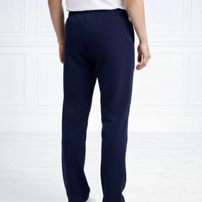 Erkek Düz Paça Beli Lastikli  Eşofman Altı Pantolon  - Lacivert