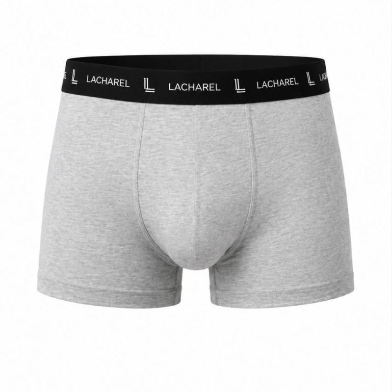 Erkek Likralı Pamuklu Nefes Alan Penye Boxer 3'lü Paket - Gri