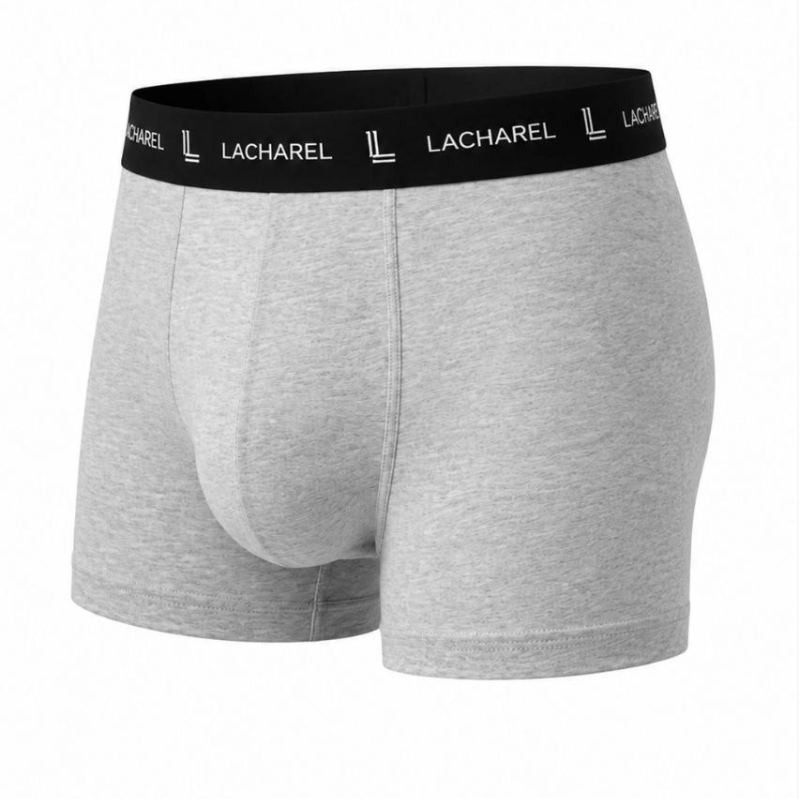 Erkek Likralı Pamuklu Nefes Alan Penye Boxer 3'lü Paket - Gri