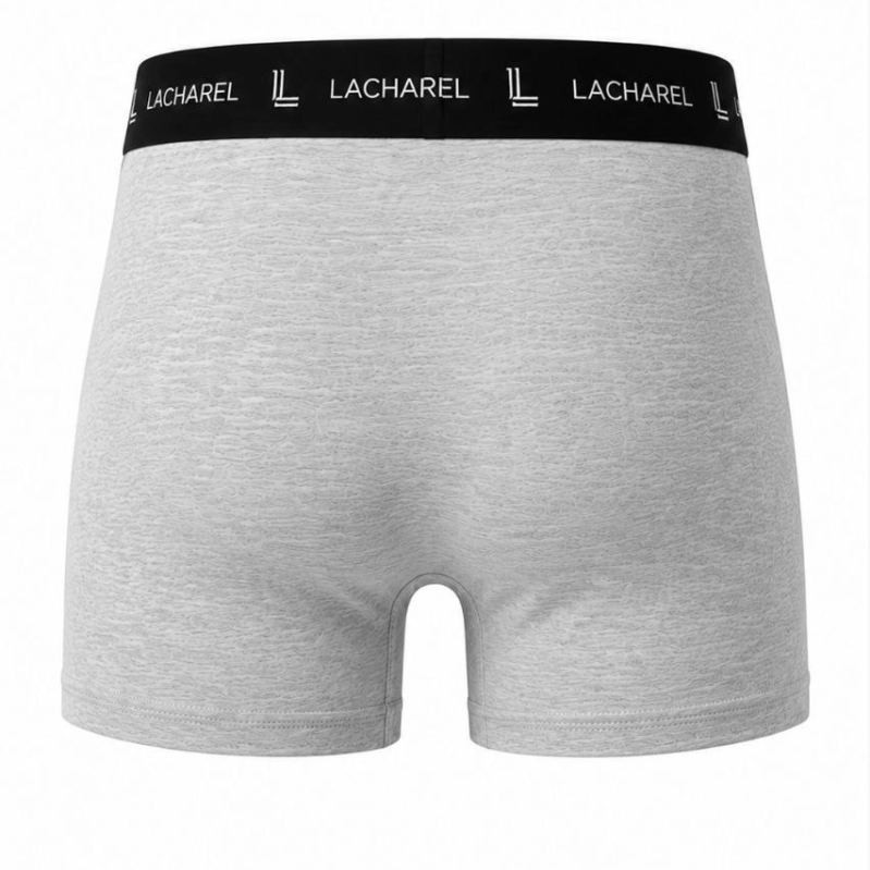 Erkek Likralı Pamuklu Nefes Alan Penye Boxer 3'lü Paket - Gri